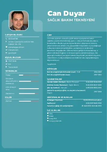 Hasta Bakıcı Cv Örnekleri cv indir